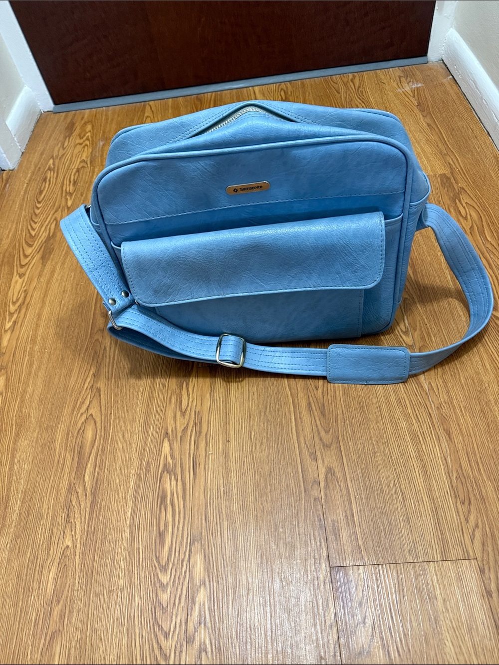 Samsonite Light Blue Carry On Bag